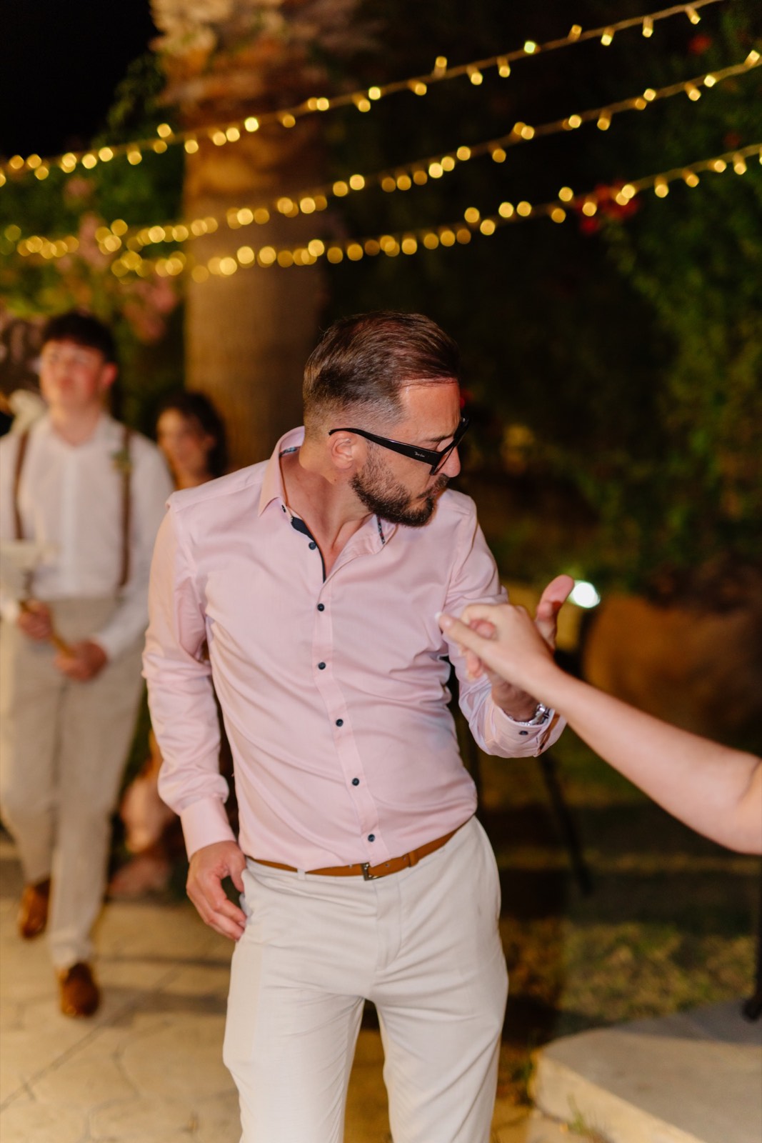 Evening dancing at Katie and Dave’s Cyprus destination wedding